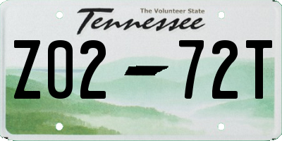 TN license plate Z0272T