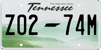 TN license plate Z0274M
