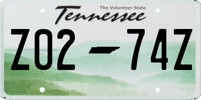 TN license plate Z0274Z