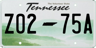 TN license plate Z0275A