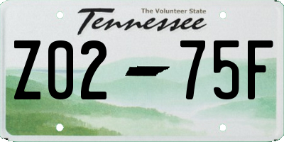 TN license plate Z0275F