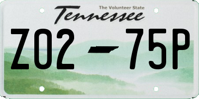TN license plate Z0275P