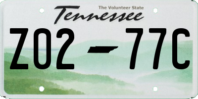 TN license plate Z0277C