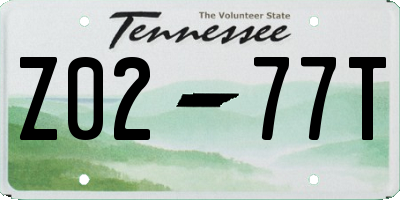TN license plate Z0277T