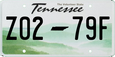 TN license plate Z0279F