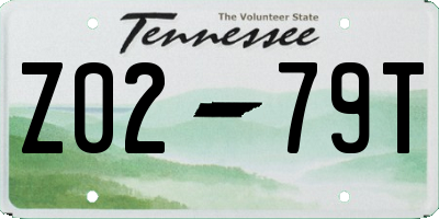 TN license plate Z0279T
