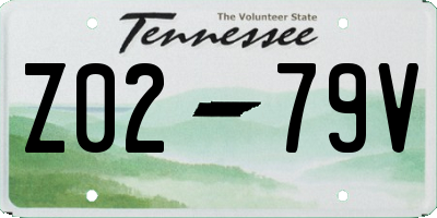 TN license plate Z0279V