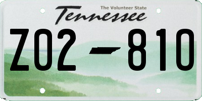 TN license plate Z0281O