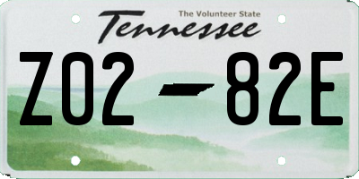 TN license plate Z0282E
