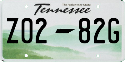 TN license plate Z0282G