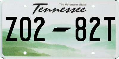 TN license plate Z0282T
