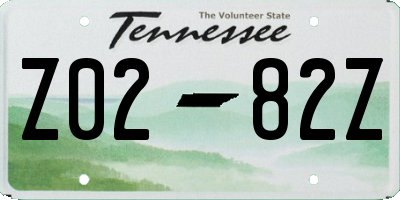 TN license plate Z0282Z