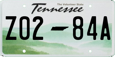 TN license plate Z0284A