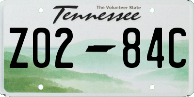 TN license plate Z0284C