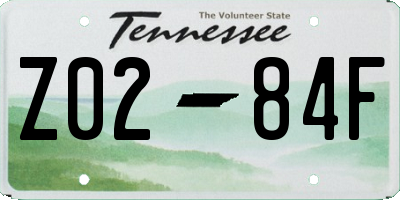 TN license plate Z0284F