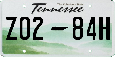 TN license plate Z0284H