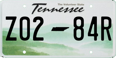 TN license plate Z0284R
