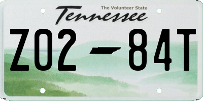 TN license plate Z0284T