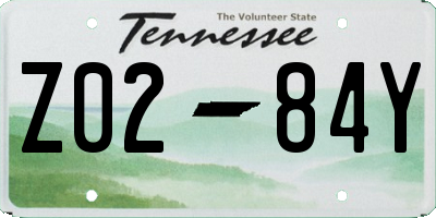 TN license plate Z0284Y