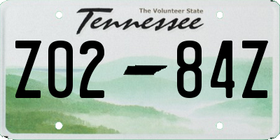 TN license plate Z0284Z