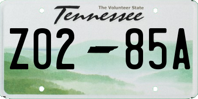 TN license plate Z0285A