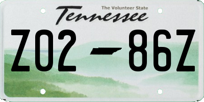 TN license plate Z0286Z