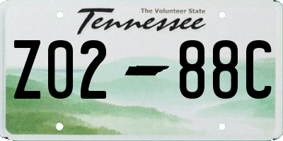 TN license plate Z0288C