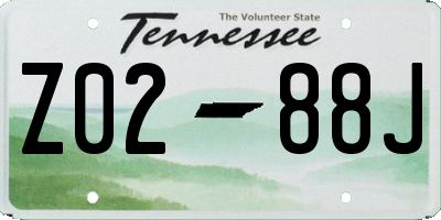 TN license plate Z0288J