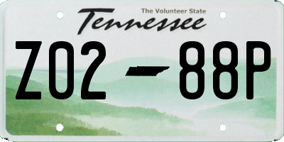 TN license plate Z0288P