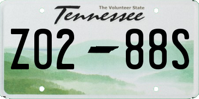 TN license plate Z0288S