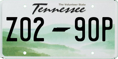 TN license plate Z0290P