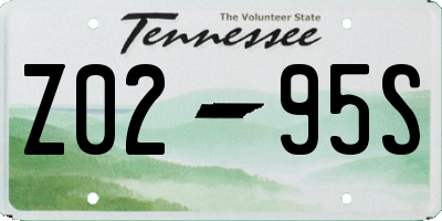 TN license plate Z0295S