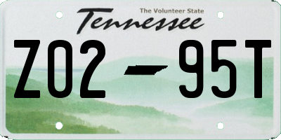 TN license plate Z0295T
