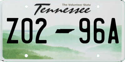 TN license plate Z0296A