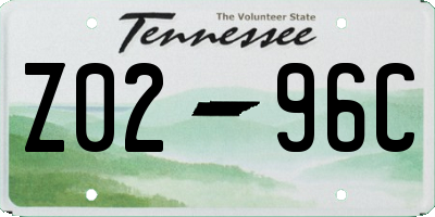 TN license plate Z0296C