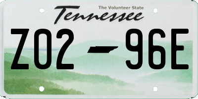 TN license plate Z0296E