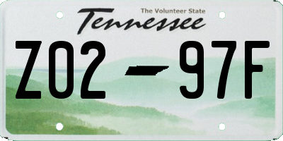 TN license plate Z0297F