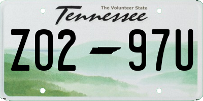 TN license plate Z0297U