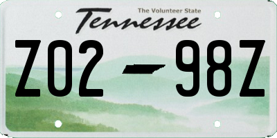 TN license plate Z0298Z
