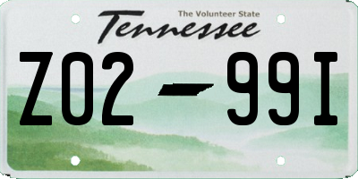 TN license plate Z0299I