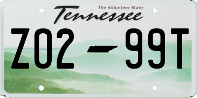 TN license plate Z0299T