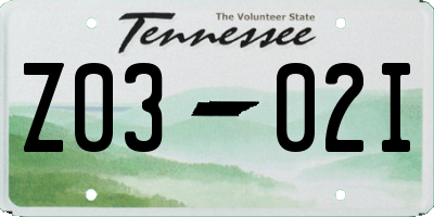TN license plate Z0302I