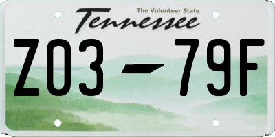 TN license plate Z0379F