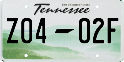 TN license plate Z0402F