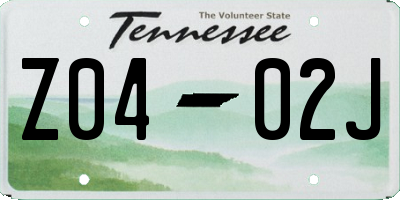 TN license plate Z0402J
