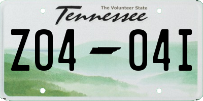 TN license plate Z0404I