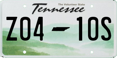 TN license plate Z0410S