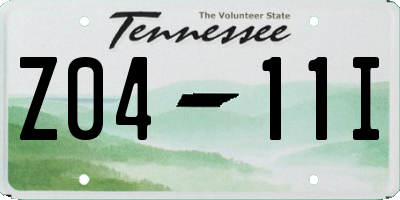 TN license plate Z0411I