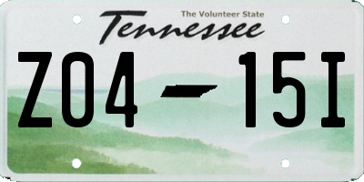 TN license plate Z0415I