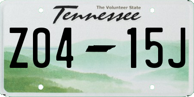TN license plate Z0415J